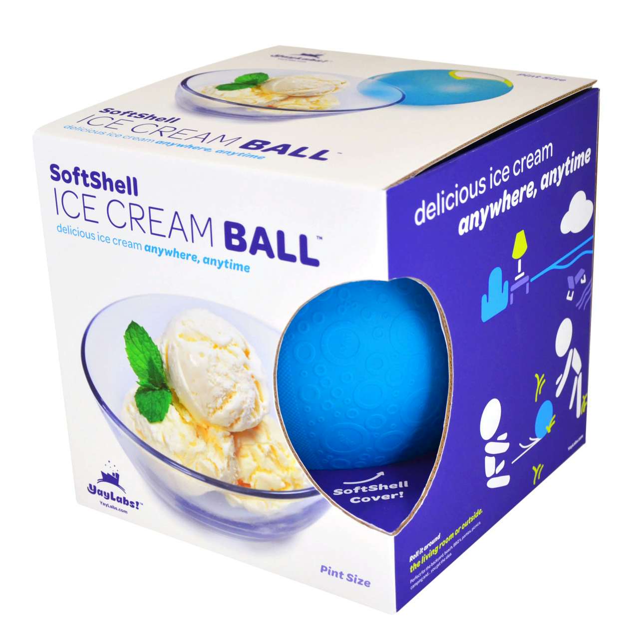 Softshell Ice Cream Ball Pint Blue