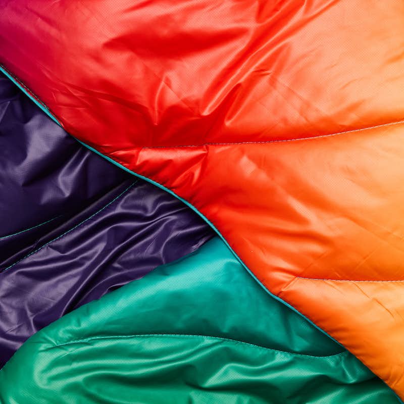 Original Puffy Blanket 1-Person Rainbow Prism