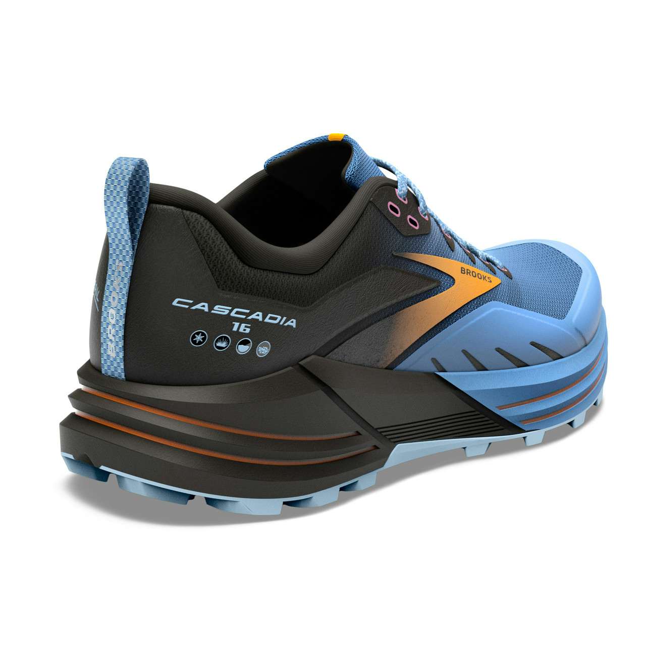 Chaussures de course en sentier Cascadia 16 Bleu/Noir/Jaune