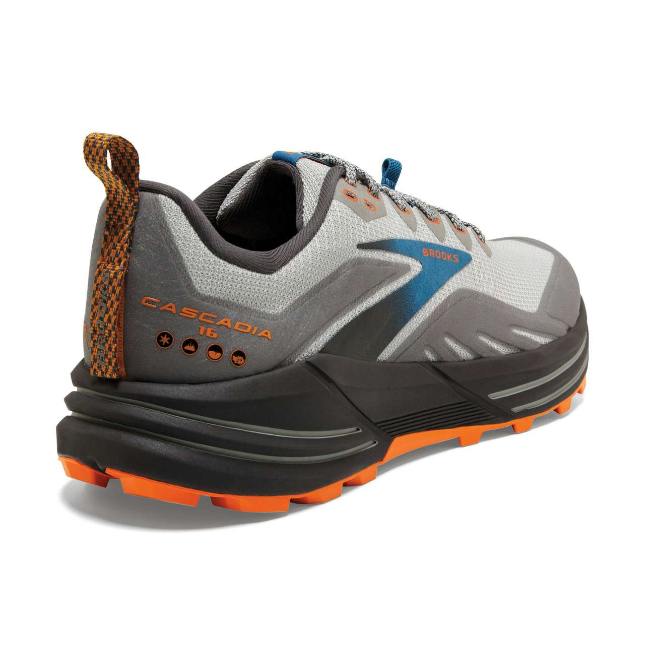Cascadia 16 Trail Running Shoes Oyster Mushroom/Alloy/Ora