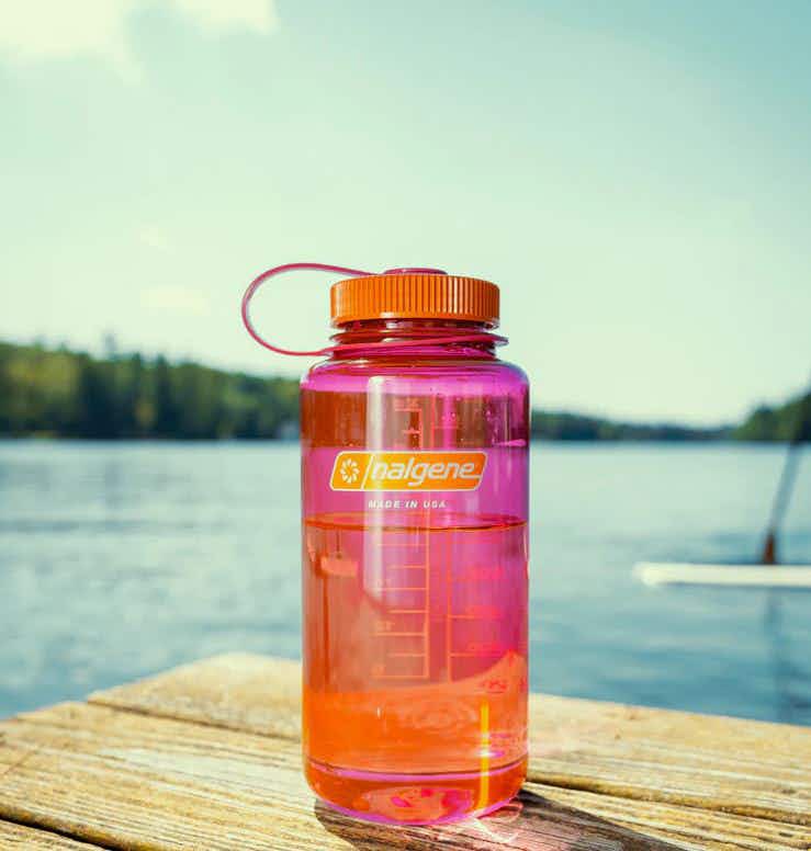 Sustain Wide Mouth Water Bottle 1L Flamingo Pink