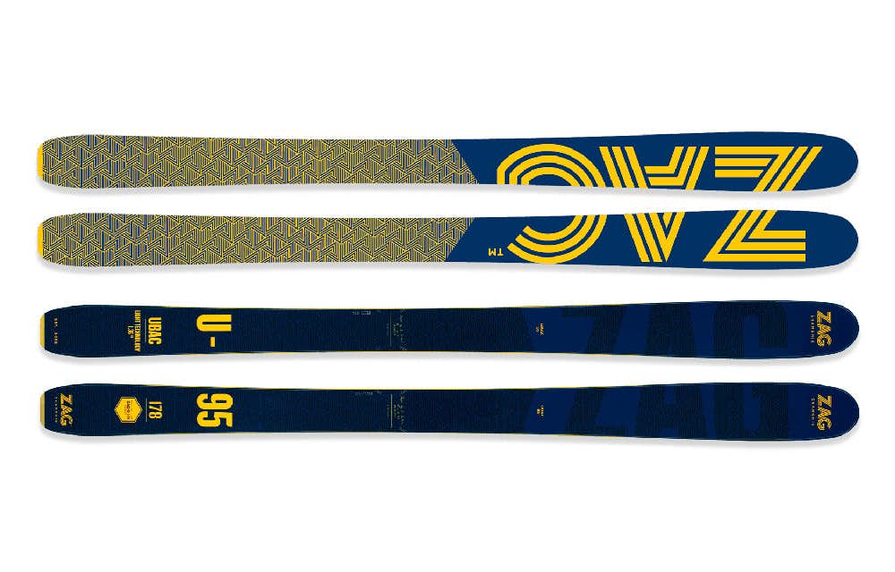 UBAC 95 Skis Dark Blue/Yellow