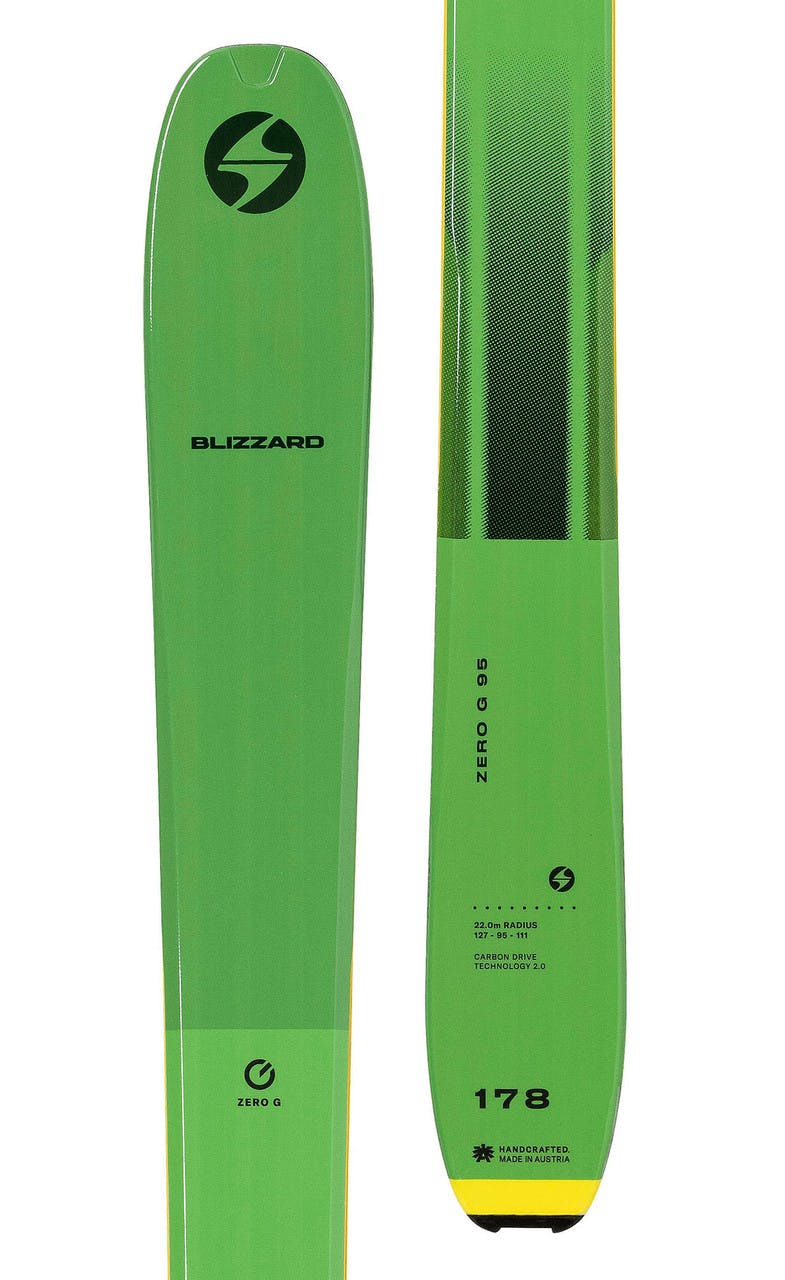 Zero G 095 Flat Skis Green