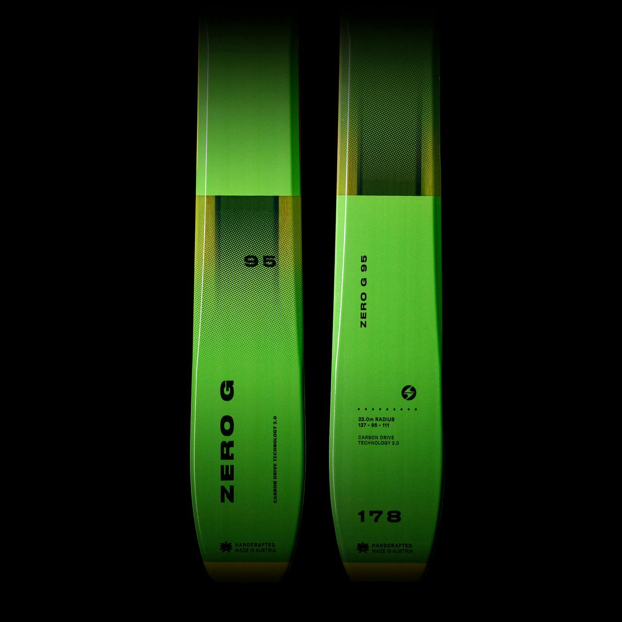 Zero G 095 Flat Skis Green