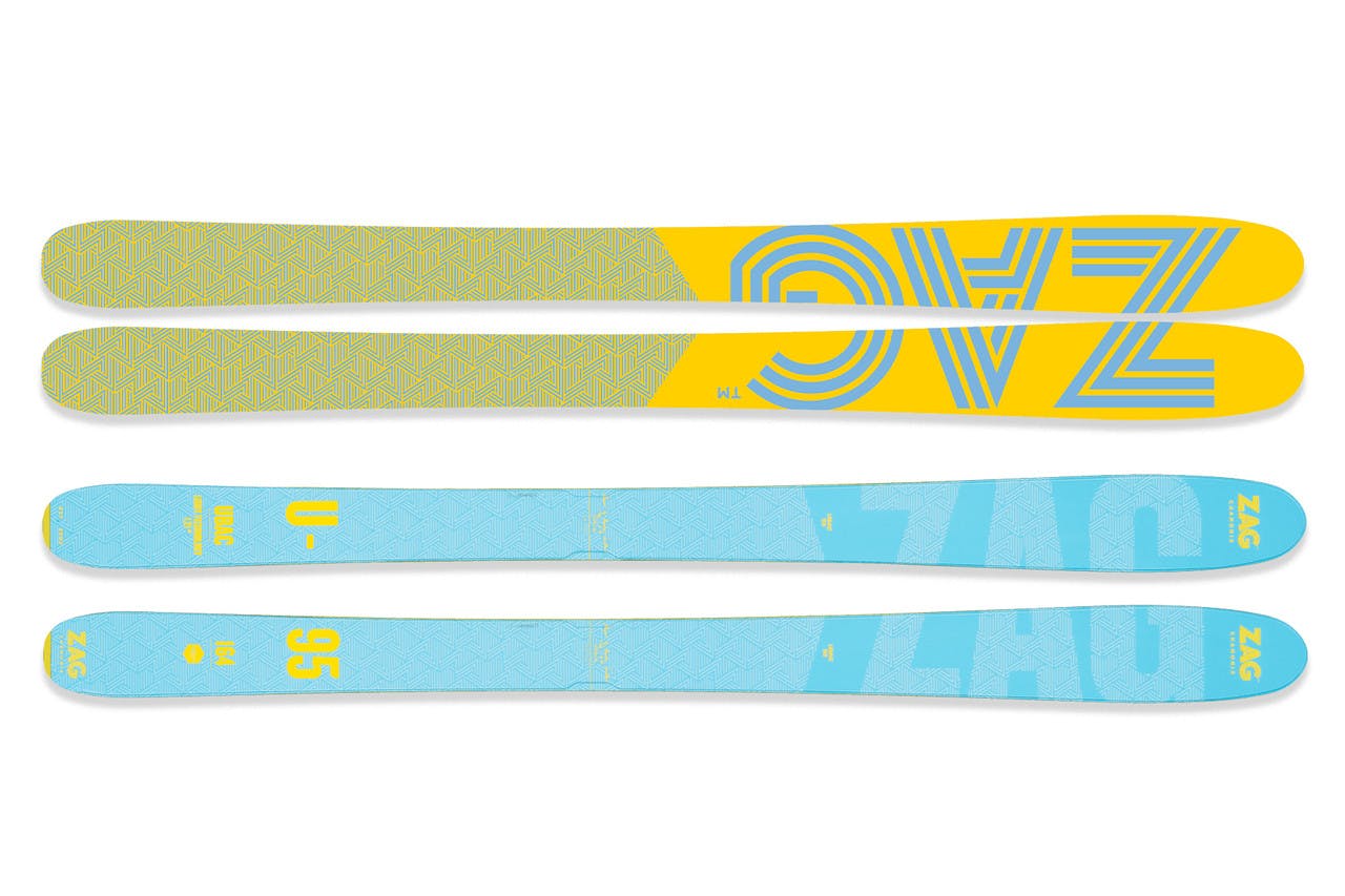 UBAC Lady 95 Skis Light Blue/Yellow