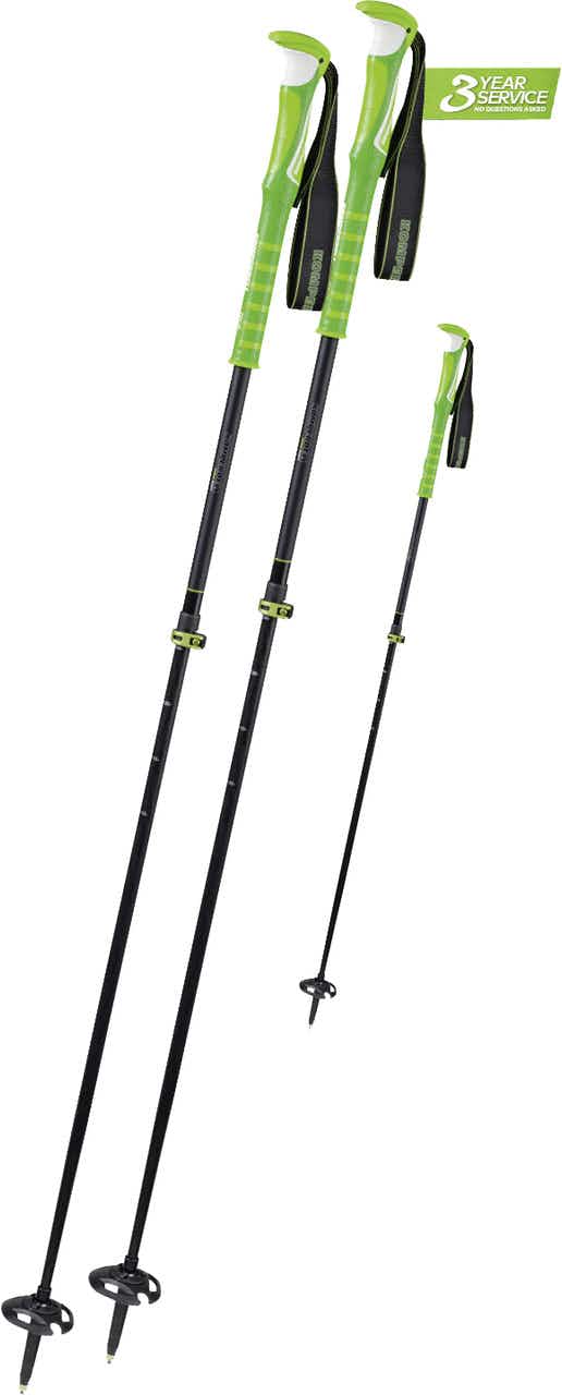 Carbon C7 Ascent Adjustable Poles Green