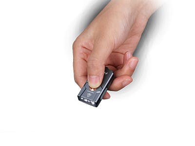 E03R Rechargeable Keychain Flashlight Black