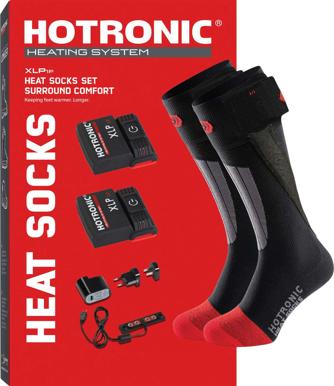 Heat Socks Set XLP 1P Classic Comfort Black/Red
