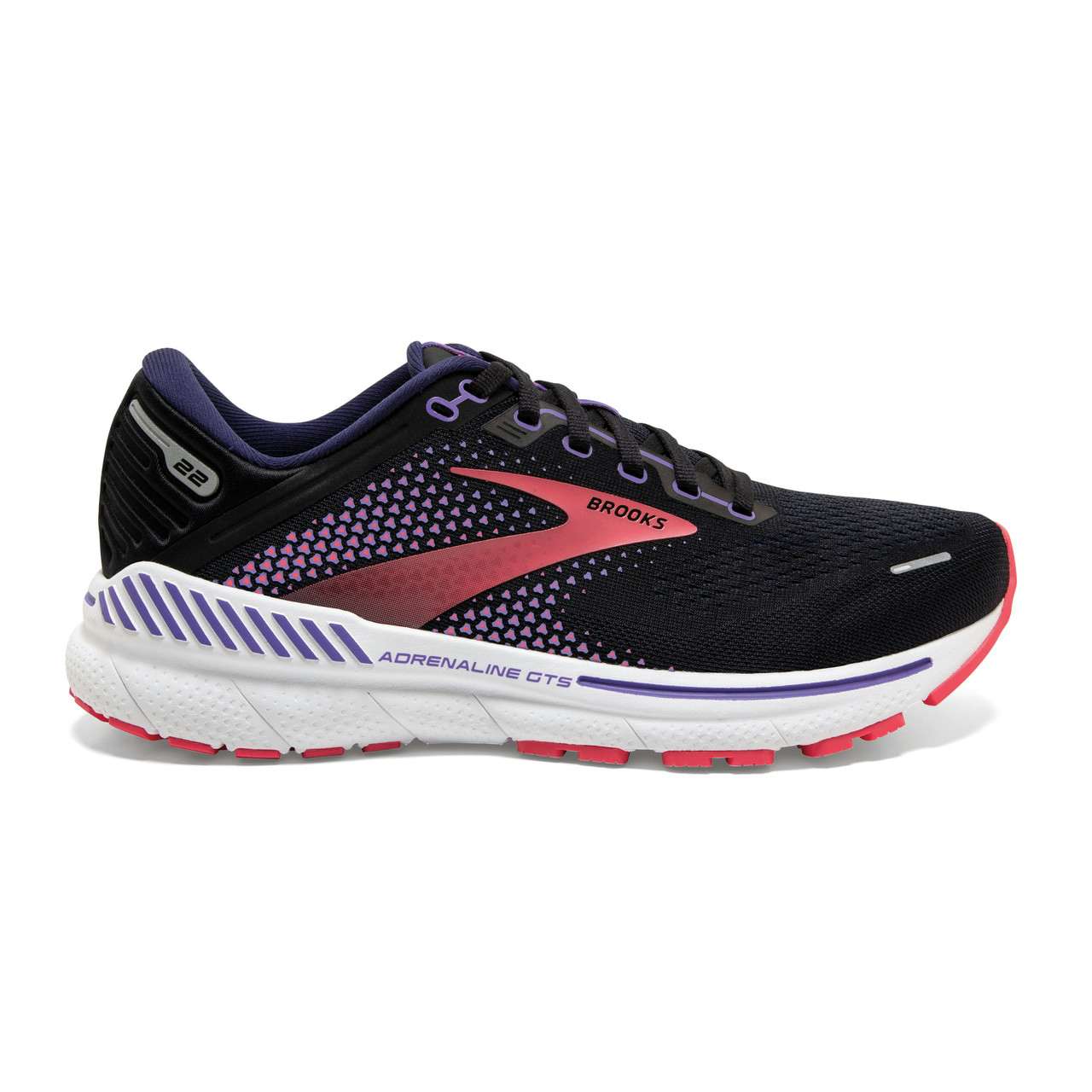 Adrenaline GTS 22 Road Running Shoes Black/Purple/Coral