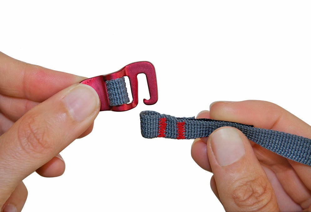 Hook Released 10mm Accessory Straps - 2 Pack Grey