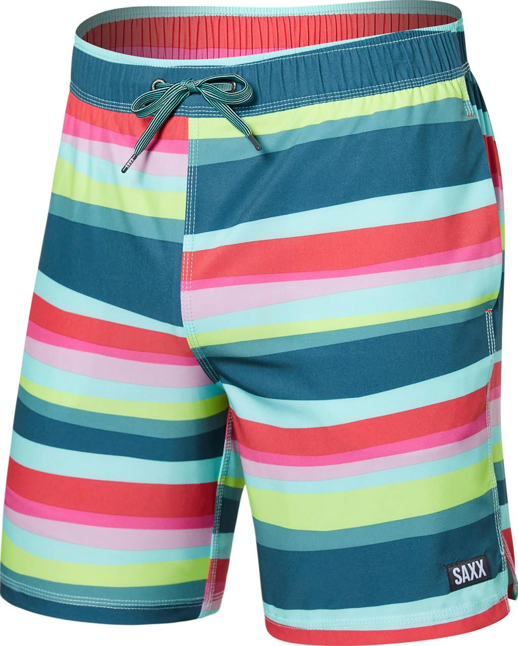 Oh Buoy 2N1 Volley Shorts 7" Cutback Stripe/Bright Mul