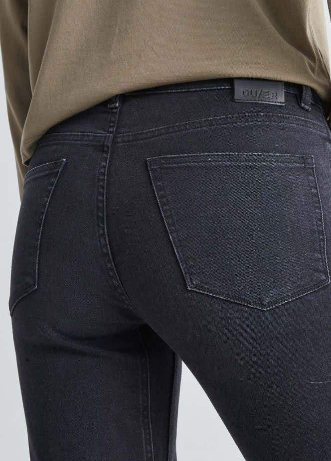 Jeans Performance Denim Slim Straight Noir Vieilli