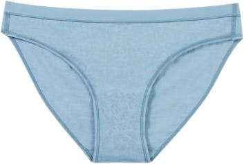 Culotte bikini en laine mérinos 150 Lace Bleu orage