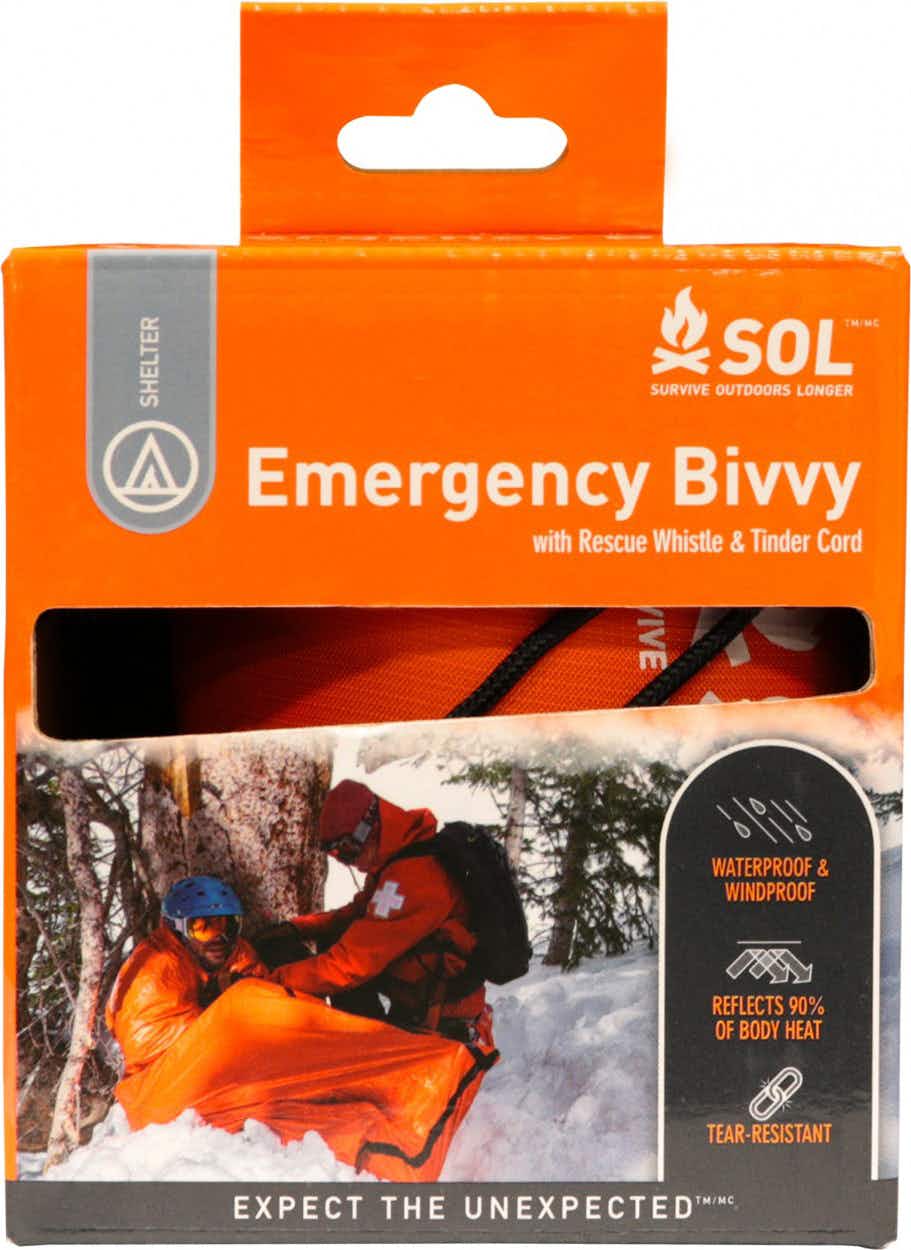 Emergency Bivvy XL w/Rescue Whistle Orange