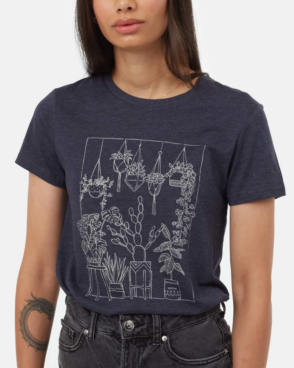 Plant Club T-Shirt Midnight Blue Heather/Sil