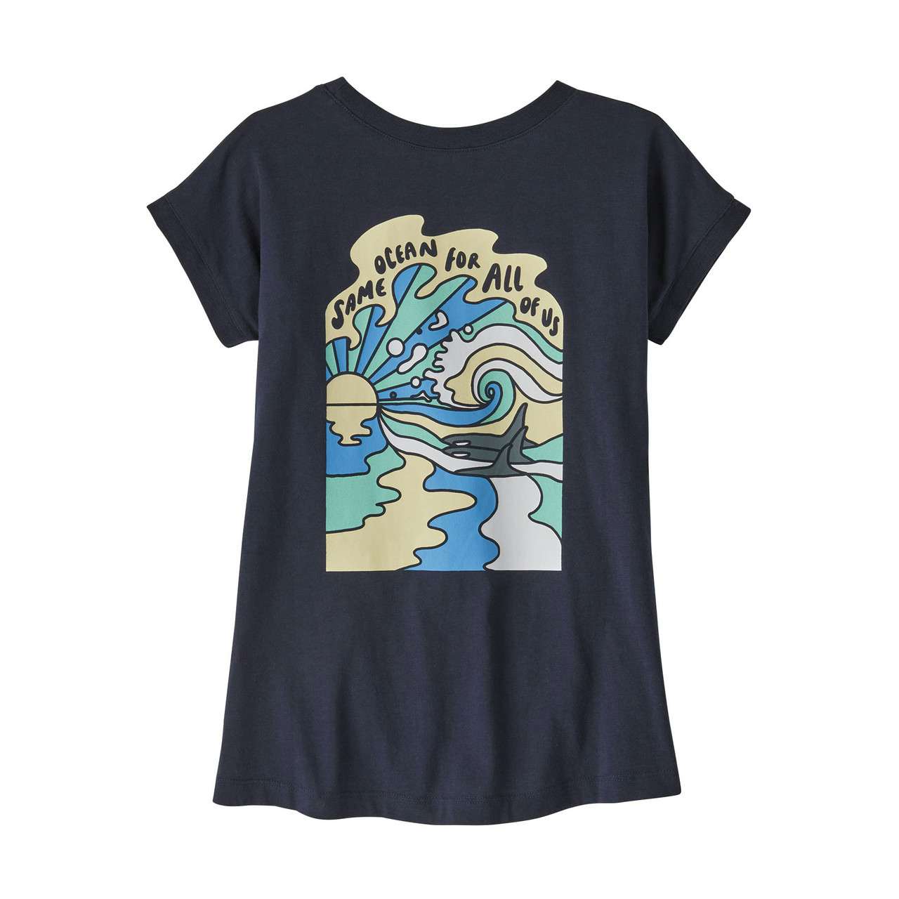 Graphic Organic T-Shirt Same Ocean: New Navy