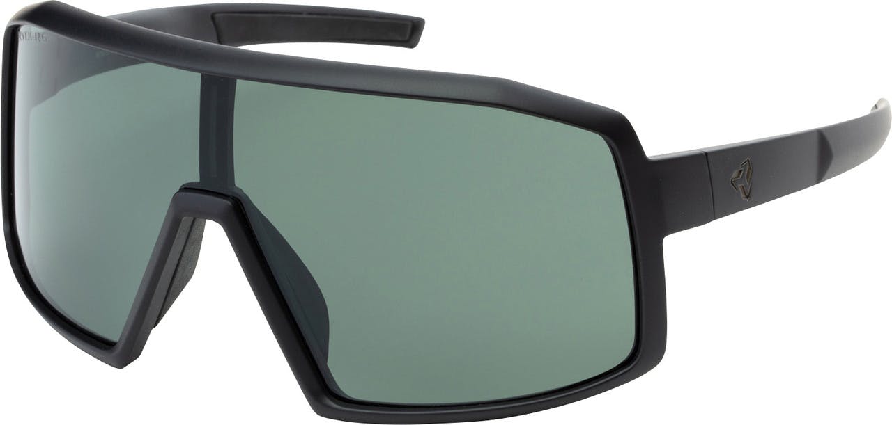 Pangor Poly Sunglasses Black-Grey/Green Lens