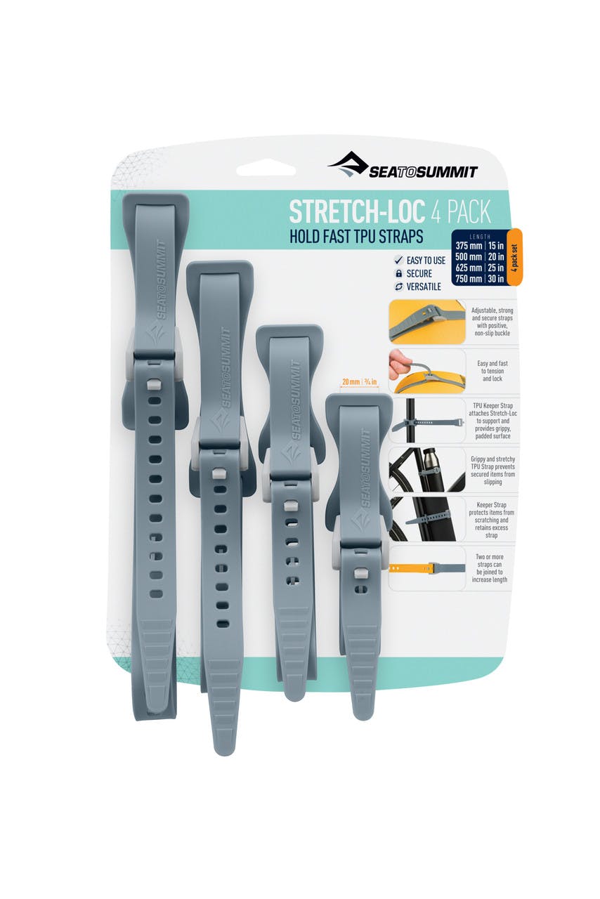 Stretch-Loc TPU Straps - 4 Pack Grey
