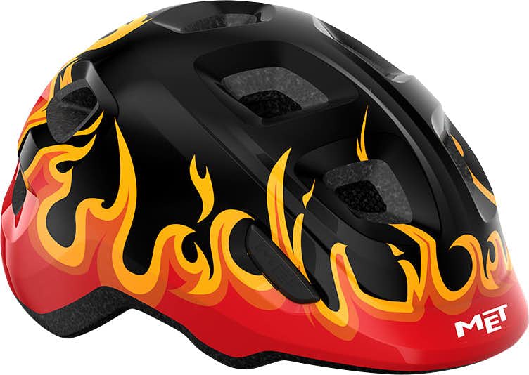 Hooray Helmet Black Flames/Glossy