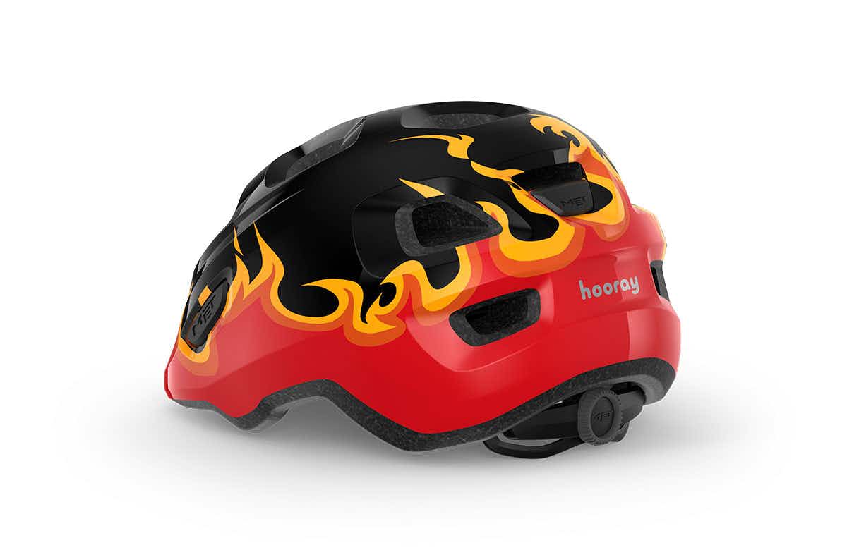 Hooray Helmet Black Flames/Glossy