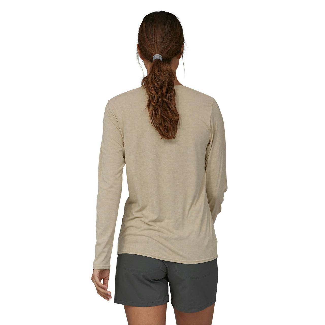 Capilene Cool Daily Graphic Long Sleeve Shirt Ridge Rise Stripe: Pumice