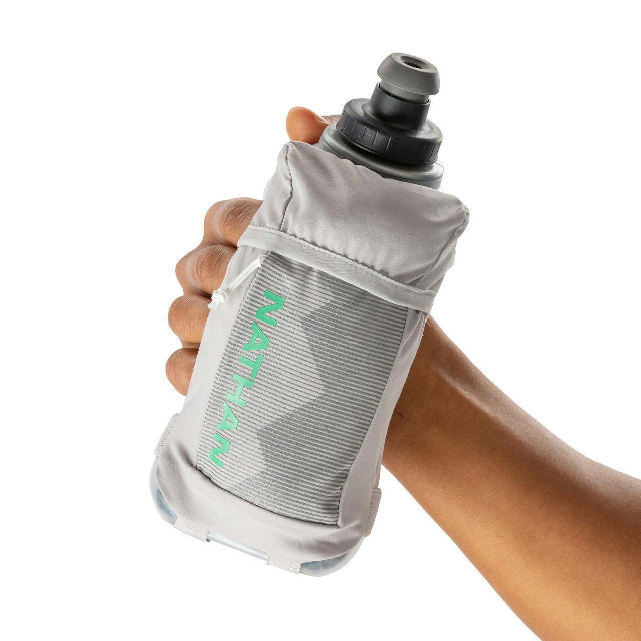 Quick Squeeze Insulated Handheld Bottle 18 oz Vapor Grey/Mint