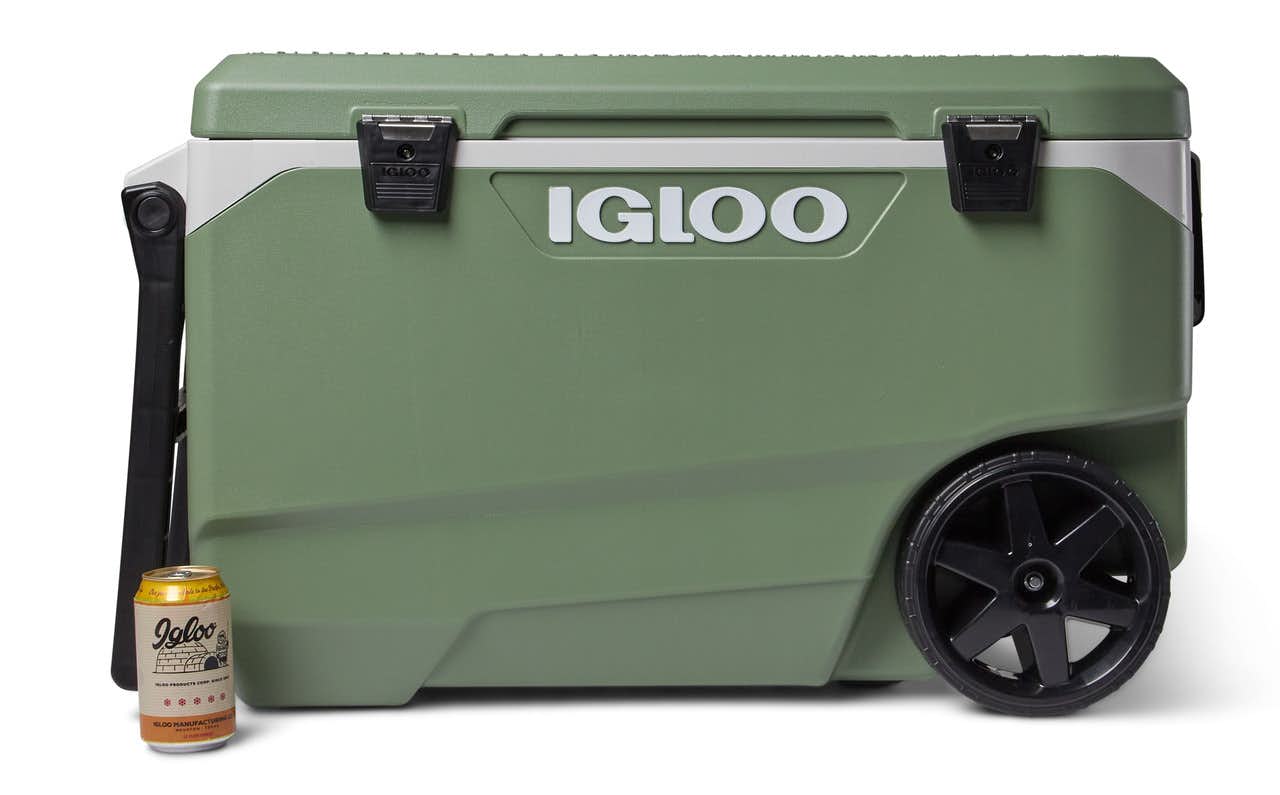 EcoCool Latitude 90QT Roller Cooler Vintage Green