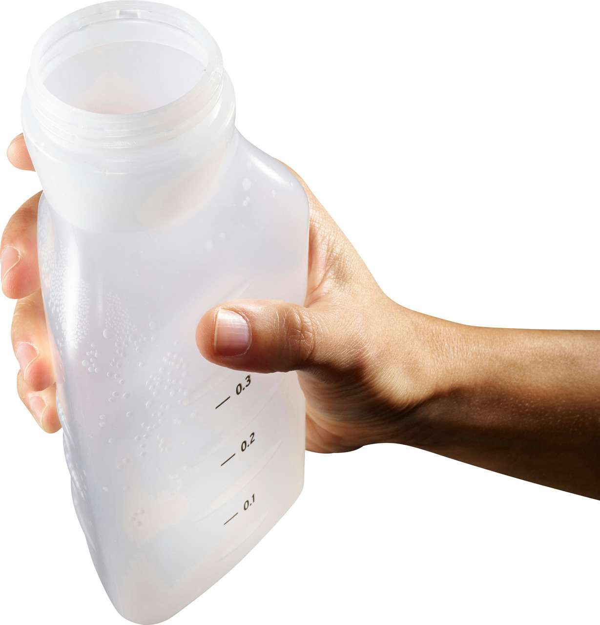 3D Bottle 600ml White Translucent