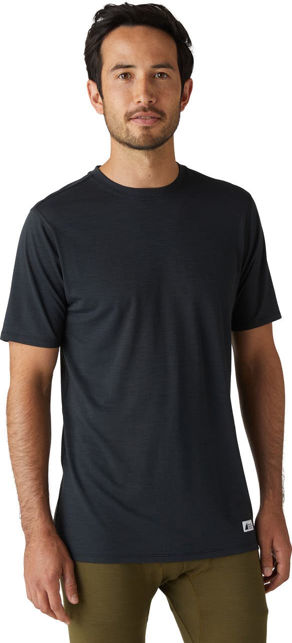 T-shirt de couche de base en laine mérinos T1 Noir