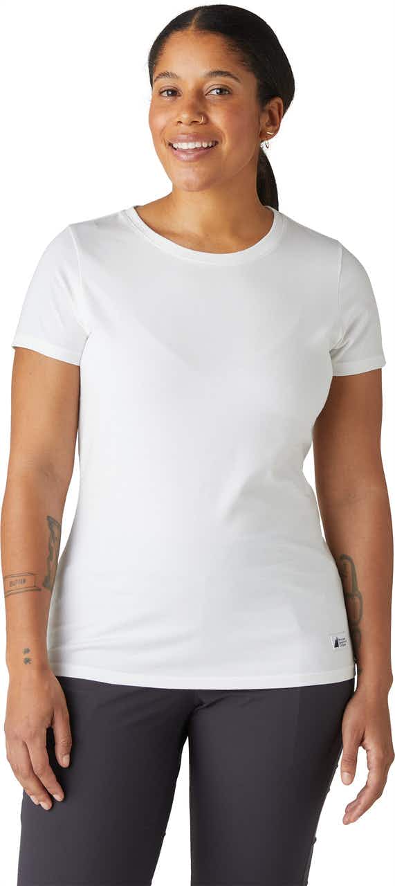 T-shirt à manches courtes extensible équitable 2 Blanc