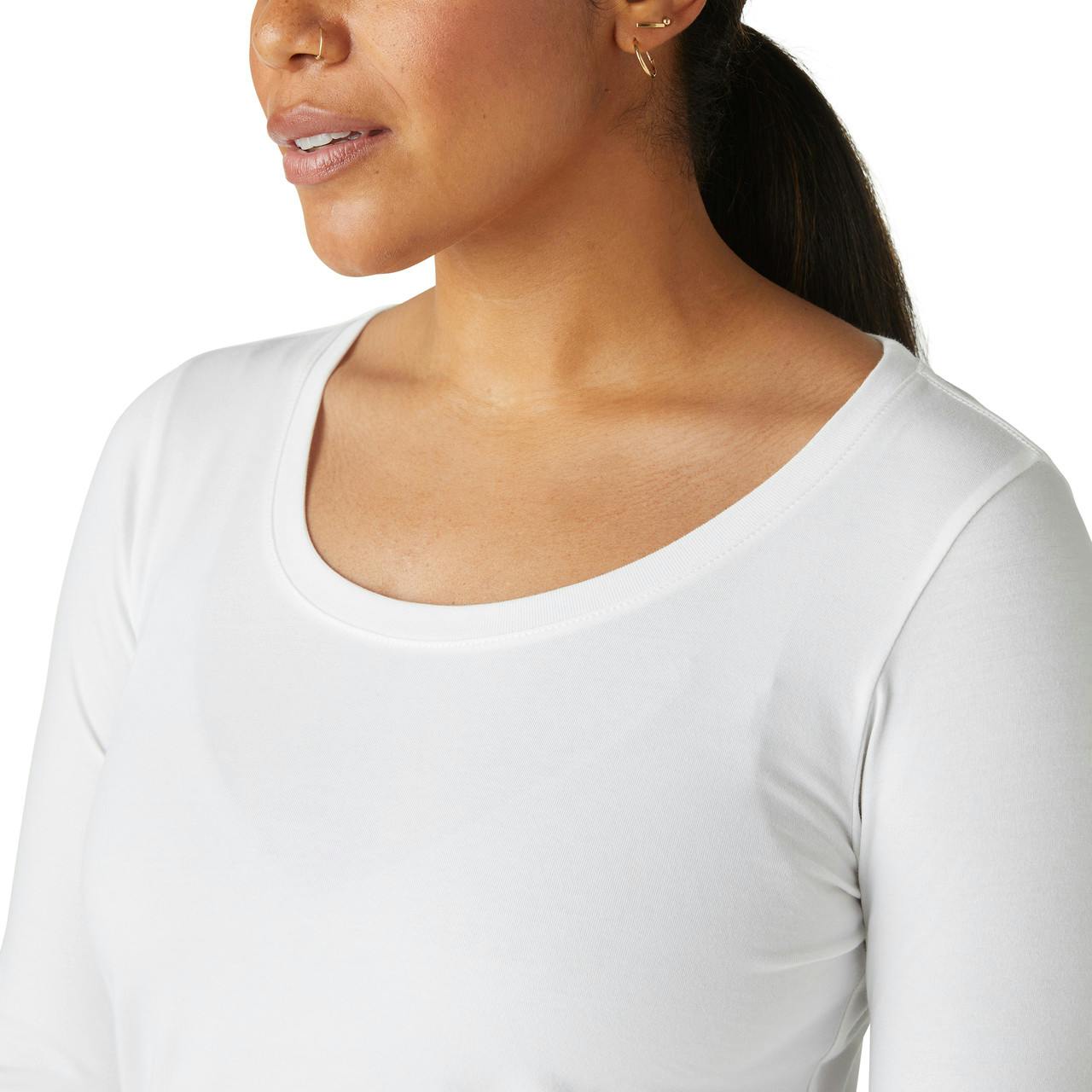 Fair Trade Stretch Long Sleeve T-Shirt - 2 Pa White