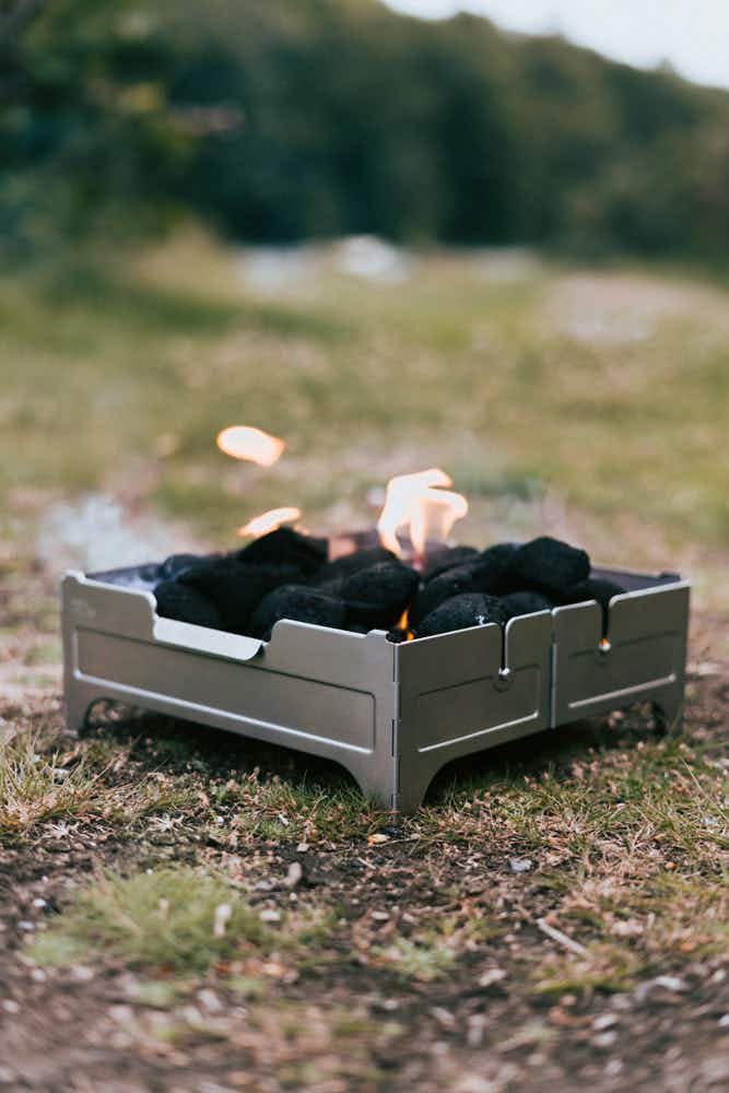 Fire Safe Portable Fire Pit Silver