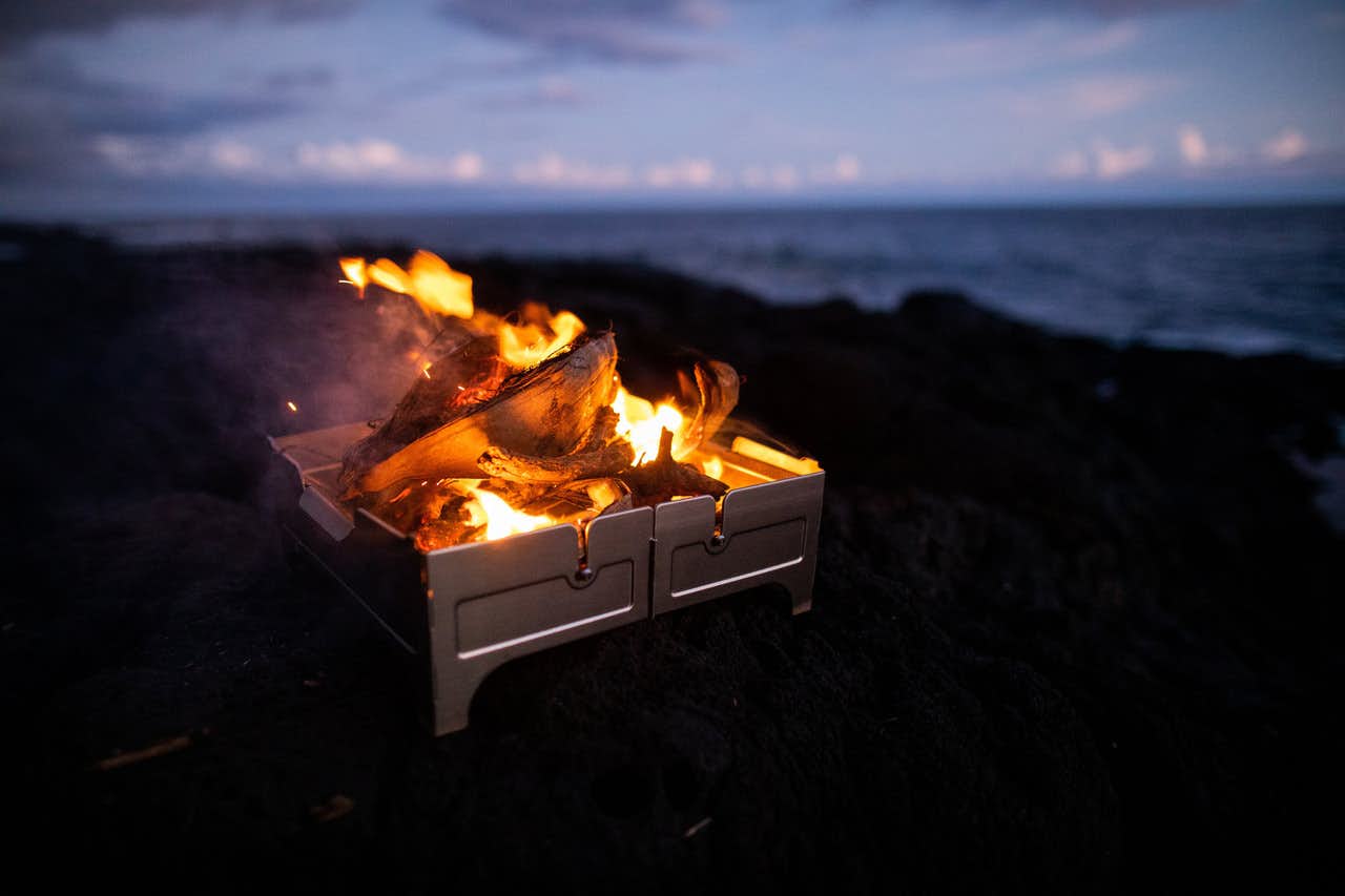 Fire Safe Portable Fire Pit Silver