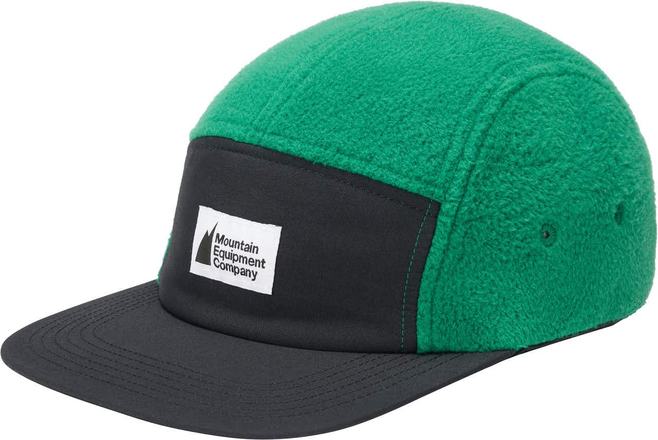 Chapeau en laine polaire Logo Vert alpin/Noir