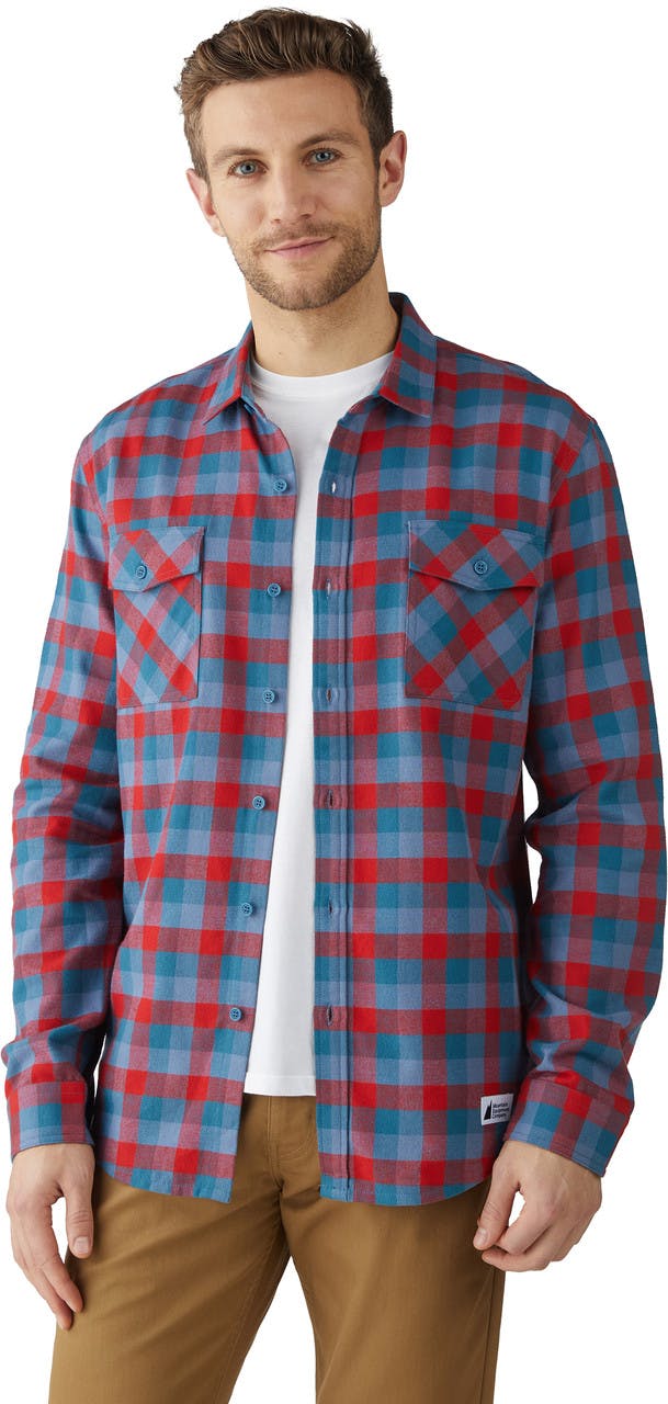 Great Outdoors Flannel Shirt Vintage Blue Plaid