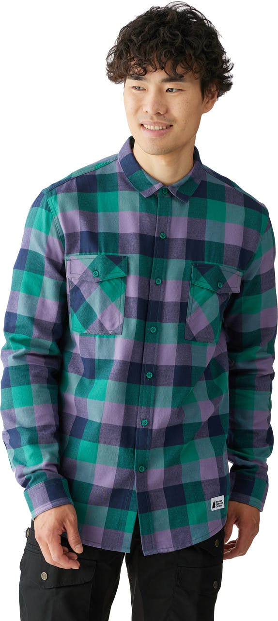 Great Outdoors Flannel Shirt Large Mountain Plaid