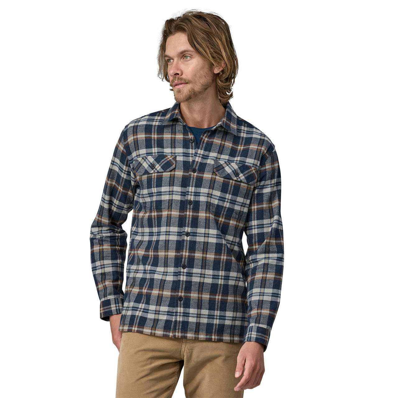 Organic Cotton Midweight Fjord Flannel Long Sleeve Fields/New Navy