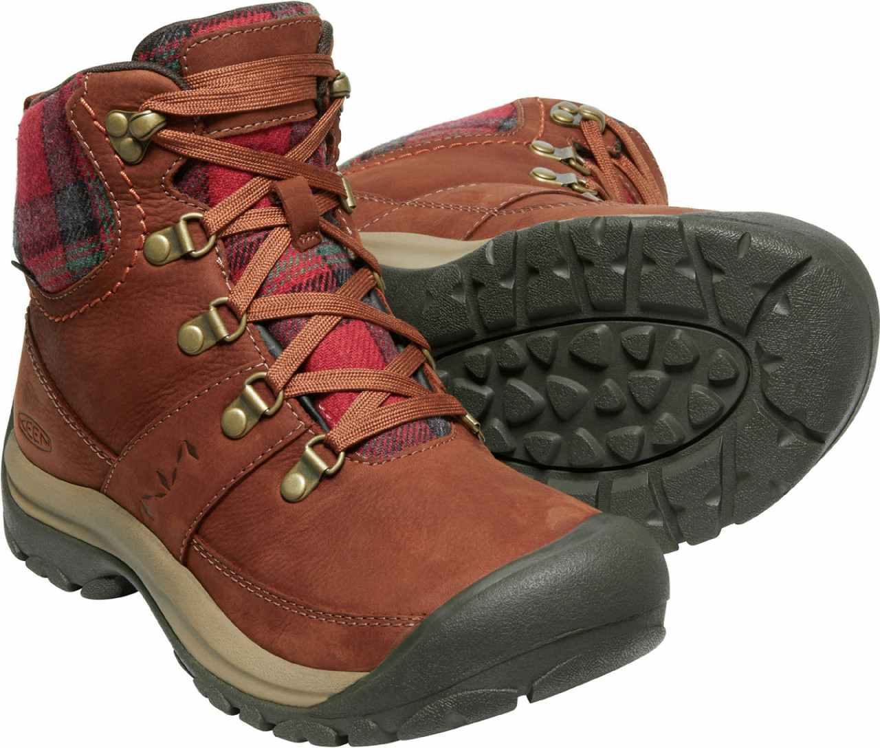 Kaci III Mid Waterproof Winter Boots Tortoise Shell/Red Plaid