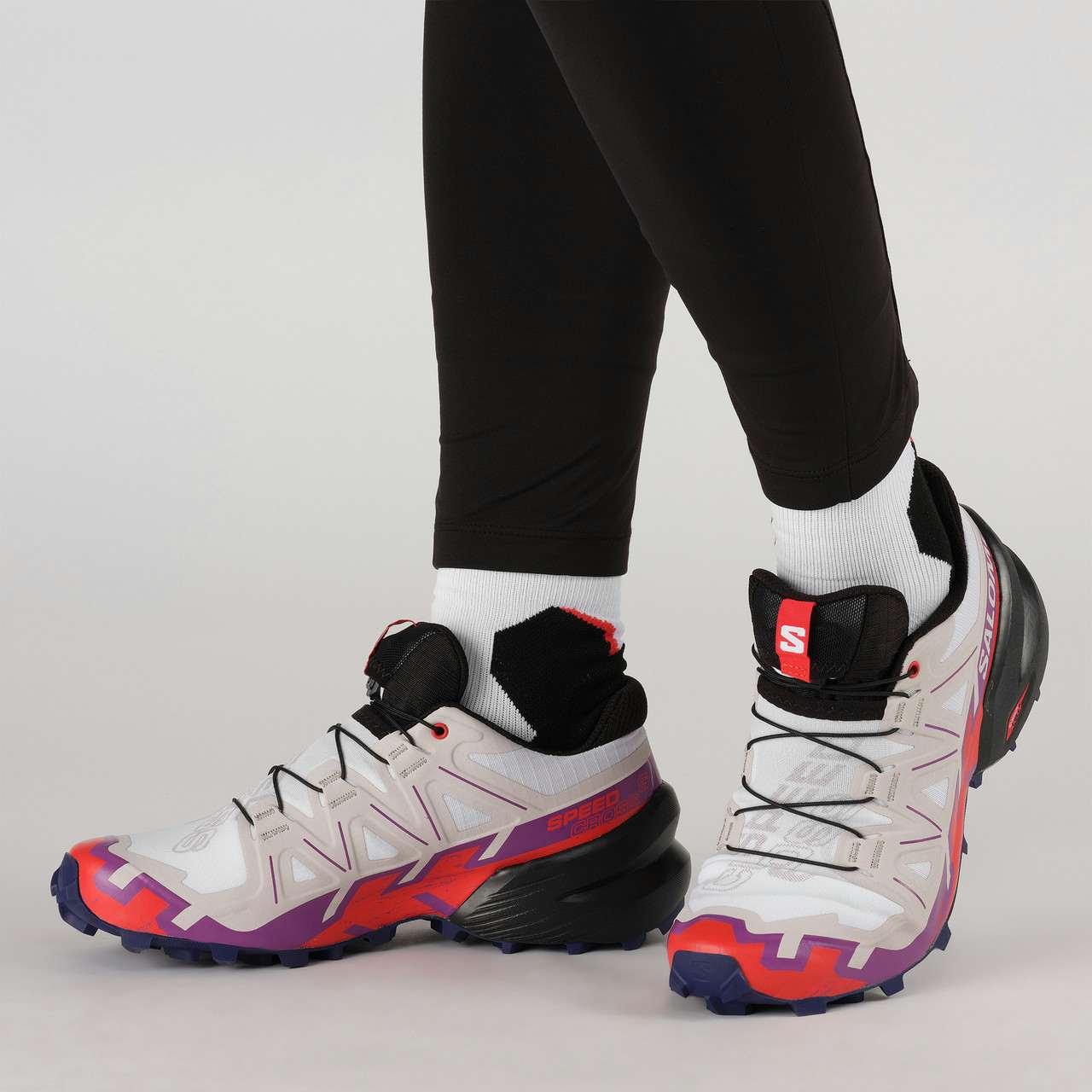 Speedcross 6 Trail Running Shoes White/Sparkling Grape/Fie