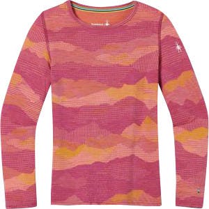 Classic Thermal Merino Base Layer Pattern Cre Sunset Coral Mountain Sca