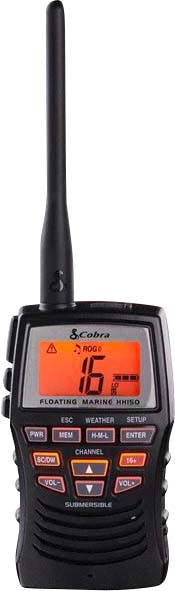 MR HH150 FLT Handheld Floating VHF Radio Black/Orange
