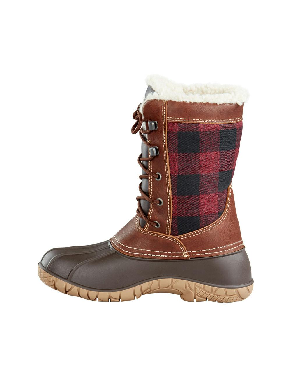 Jasper Waterproof Winter Boots Red/Black Plaid