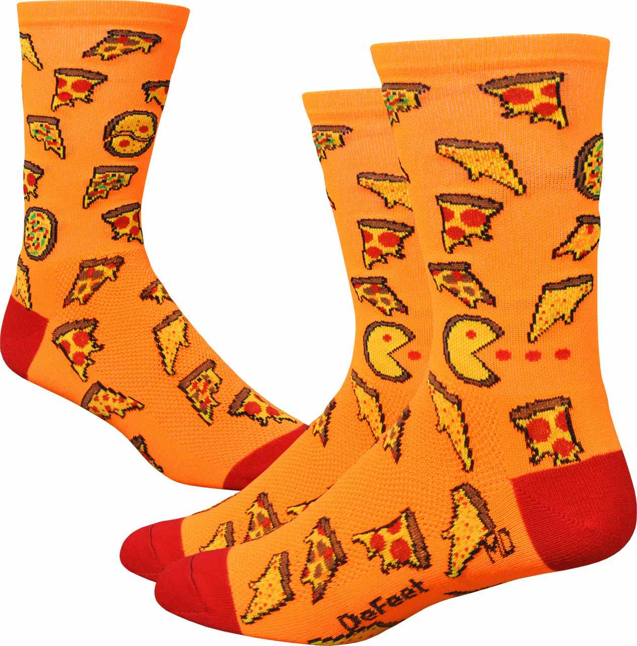 Aireator Pizza Party Socks Hi-Vis Orange/Pizza Slice