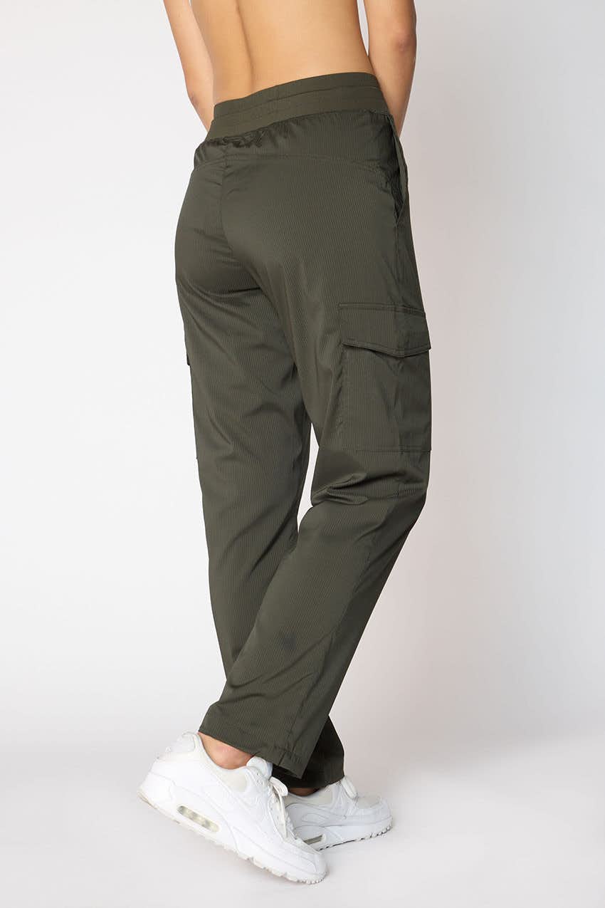 Eclipse High-Rise Shadow Stripe Cargo Pant Moss