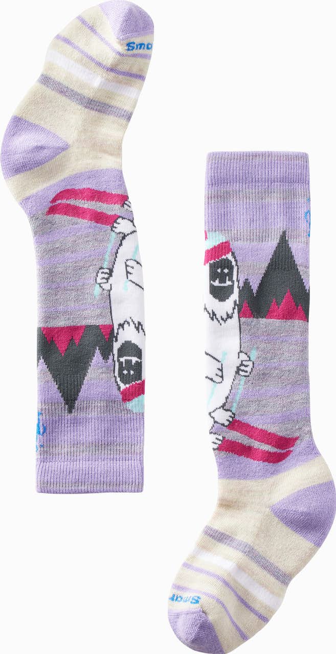 Wintersport Full Cushion Yeti Pattern OTC Socks Ultra Violet