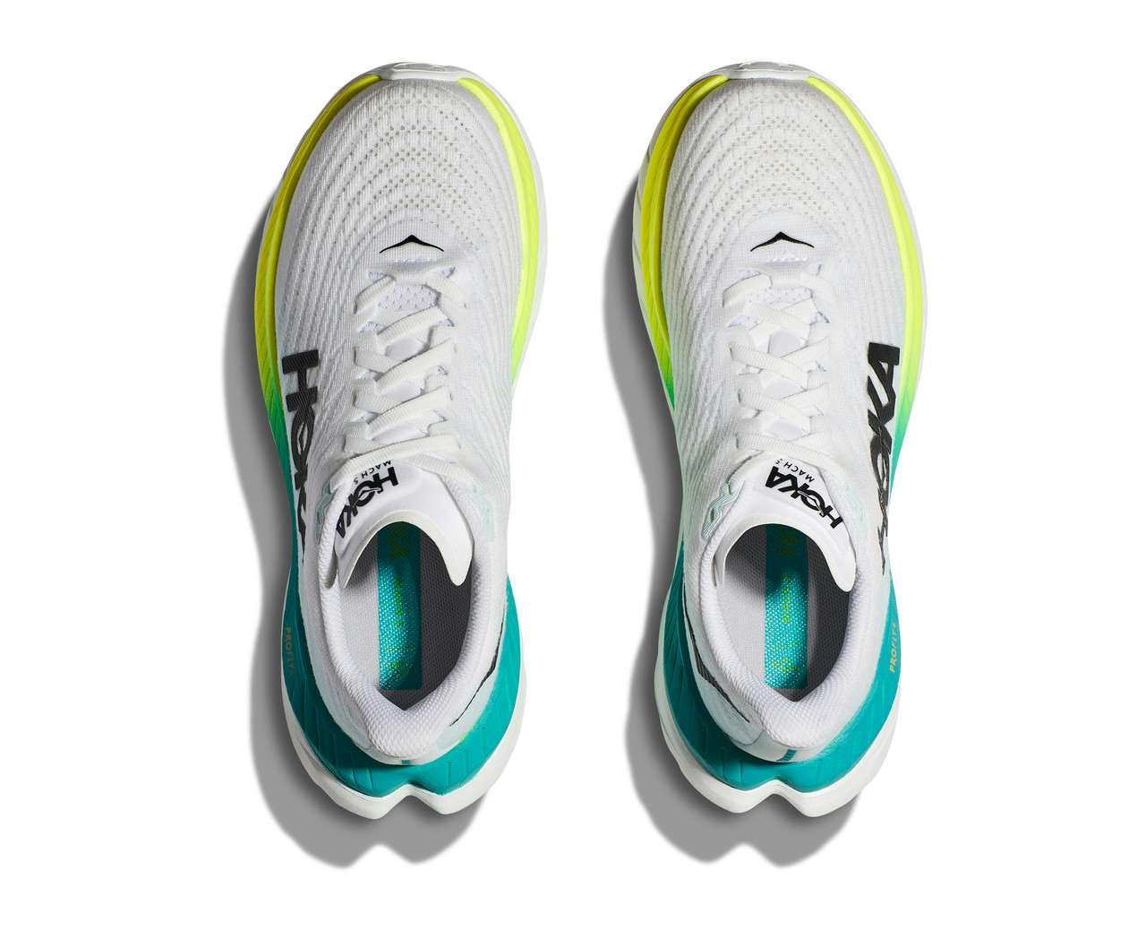 Mach 5 Road Running Shoes White/Blue Grass