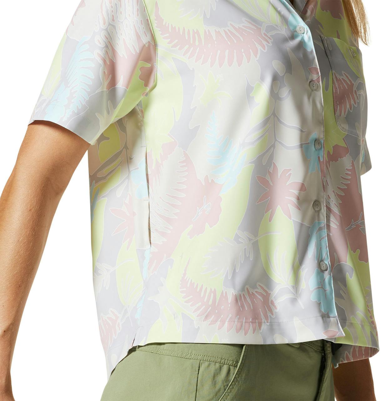 Shade Lite Short Sleeve Shirt Pale Rose Flora Print