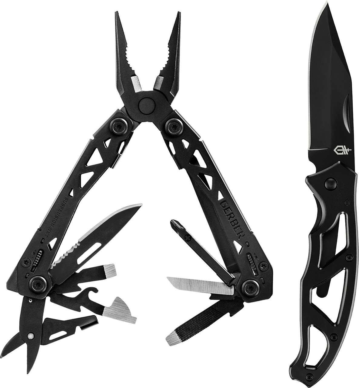 Suspension NXT Black + Paraframe I Multi-tool Kniv NO_COLOUR