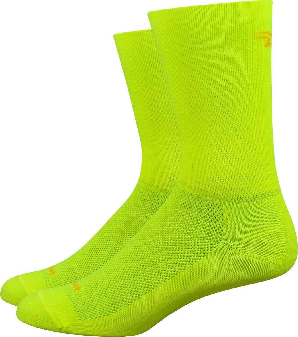 Aireator 6 Inch D-Logo Socks Neon Yellow