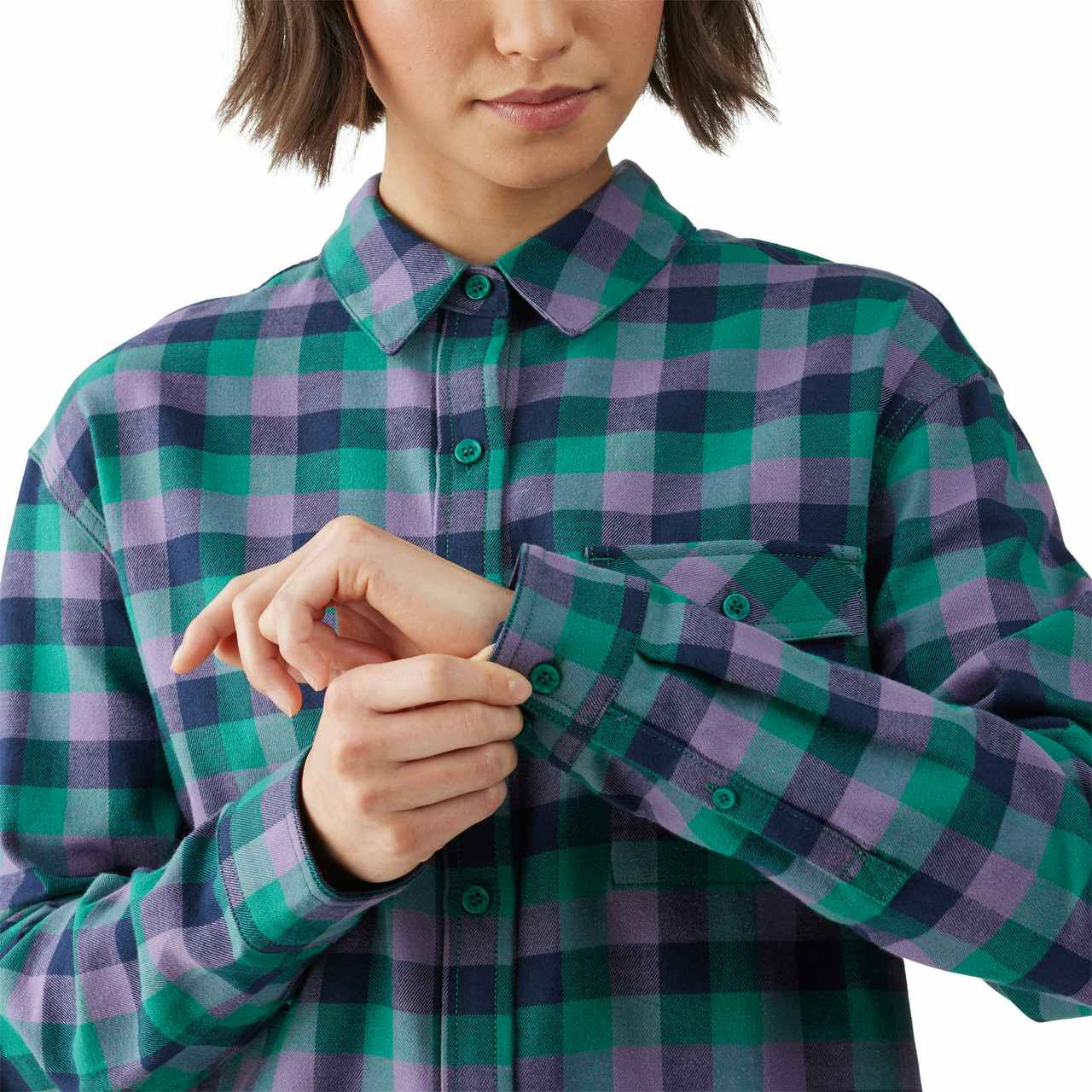 Great Outdoors Flannel Shirt Mountain Plaid